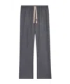 Celine Drawstring Trousers In Cashmere Flannel In Gray