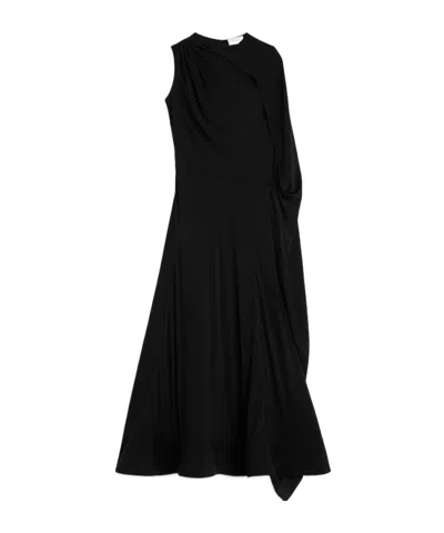 Celine Dress In Acetate Silk Crepe In Black