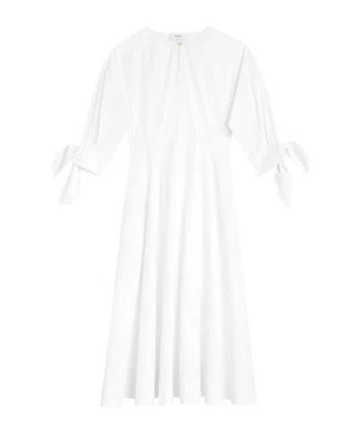 Celine Dress In Cotton Poplin In White