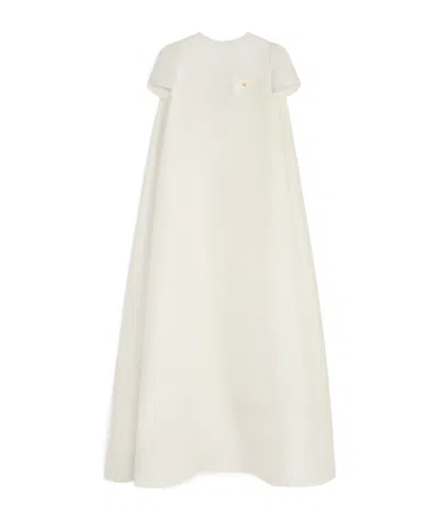 Celine Dress In Silk Organza In Neutral