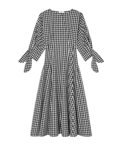 Celine Dress In Vichy Cotton In Black