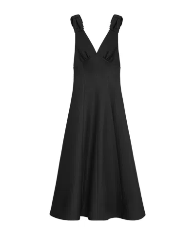 Celine Dress In Wool And Silk Cady In Black
