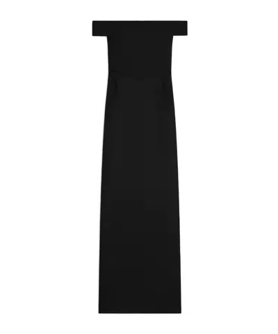Celine Dress In Wool And Silk Cady In Black