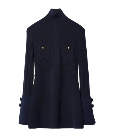 Celine Dress In Wool In Blue