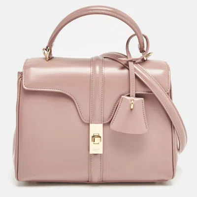 Pre-owned Celine Dusty Pink Leather Small 16 Top Handle Bag