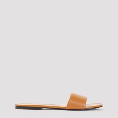Celine Easy Flat Leather Mule In Nude & Neutrals