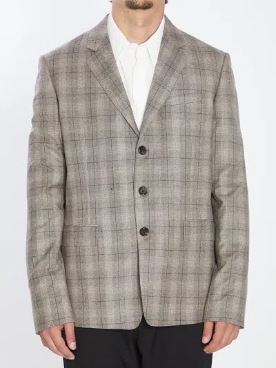 CELINE CELINE EBENE IVOIRE GREY WOOL VESTE JUNIOR DEMI-PLASTRON JACKET