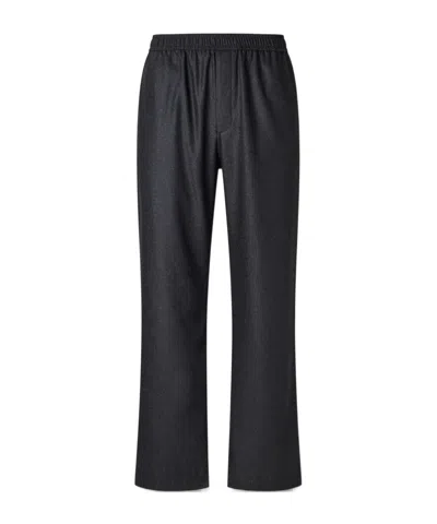Celine Elastic Waist Casual Pants In Black