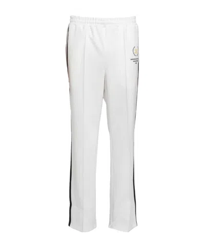 Celine Elastic-waist Casual Trousers In White