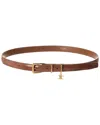 Celine Elegent Charm Leather Belt In Brown
