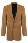 Celine Elegant Double-breasted Wool Jacket In Brown