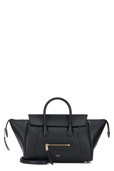 Celine Elegant Structured Handbag - 15.5 Cm X 24 Cm X 11 Cm In Black