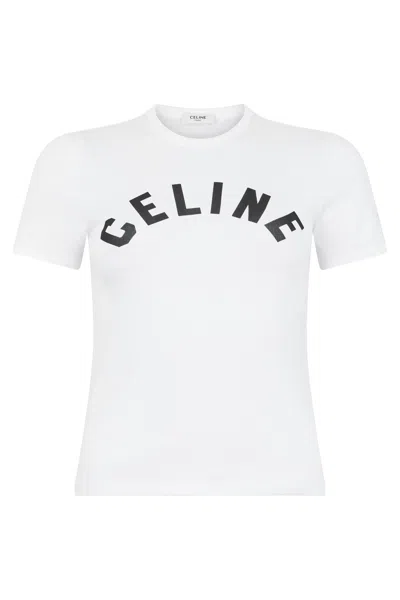 Celine Elevated Comfort Short-sleeve T-shirt In White