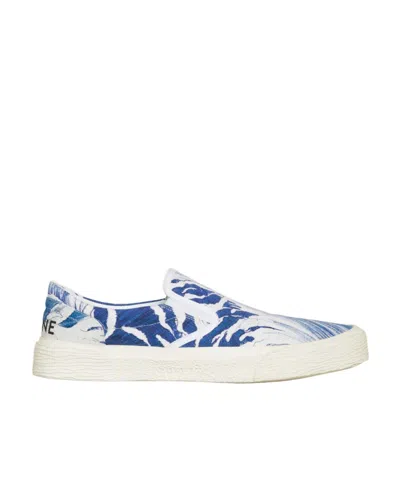 Celine Elliot Waves Logo Casual Low-top Board Shoes In White