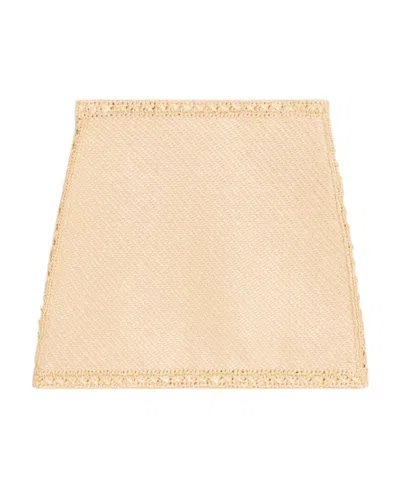 Celine Emblem Skirt In Nude