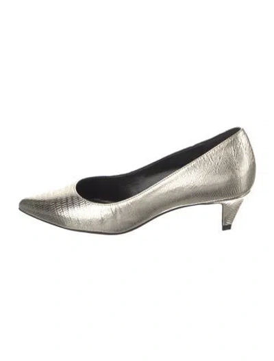 Pre-owned Celine Embossed Leather Pumps