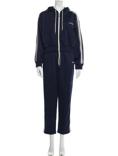 Pre-owned Celine Embroidered Accent Lounge Set W/ Tags In Blue