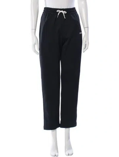 Pre-owned Celine Embroidered Accent Sweatpants In Black
