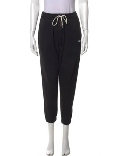 Pre-owned Celine Embroidered Accent Sweatpants In Black