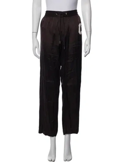 Pre-owned Celine Embroidered Accent Sweatpants In Brown