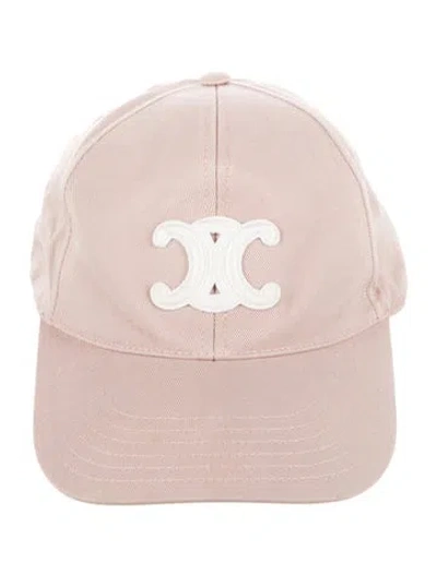 Pre-owned Celine Embroidered Adjustable Hat In Pink