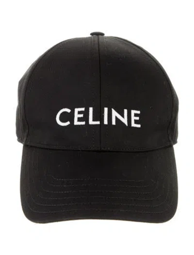 Pre-owned Celine Embroidered Baseball Cap In Black