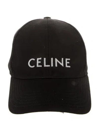 Pre-owned Celine Embroidered Baseball Cap In Black