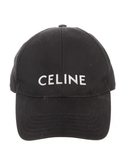 Pre-owned Celine Embroidered Baseball Cap In Black