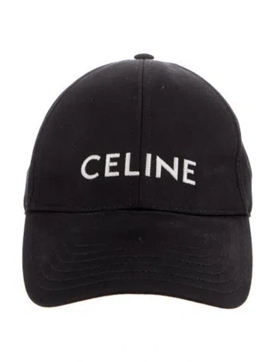 Pre-owned Celine Embroidered Baseball Cap In Black
