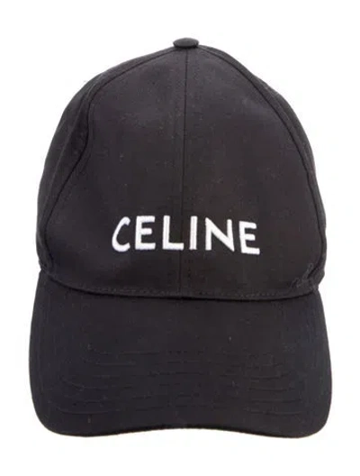 Pre-owned Celine Embroidered Baseball Cap In Black