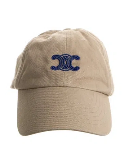 Pre-owned Celine Embroidered Baseball Cap. In Brown