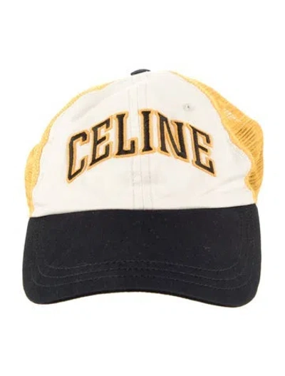 Pre-owned Celine Embroidered Baseball Cap In Neutrals