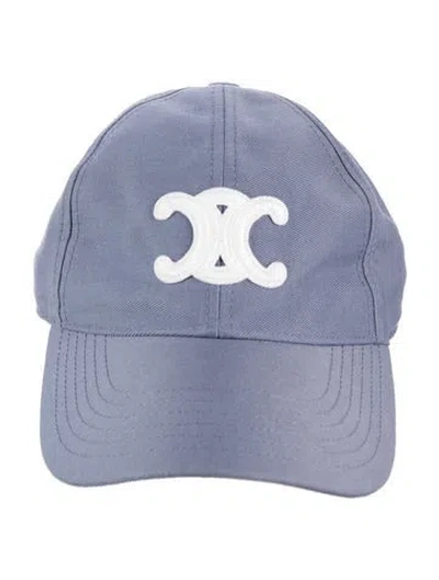 Pre-owned Celine Embroidered Baseball Hat In Blue