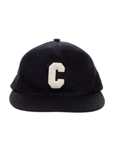 Pre-owned Celine Embroidered C Hat In Black
