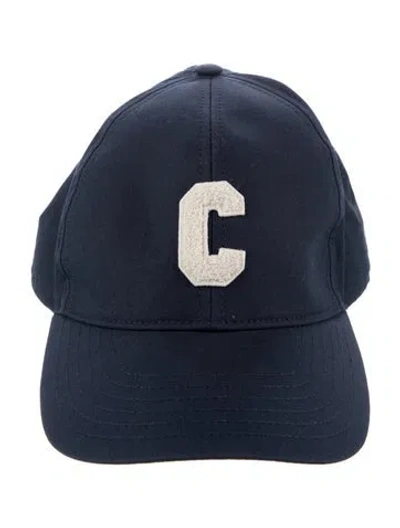 Pre-owned Celine Embroidered C Logo Baseball Cap In Blue