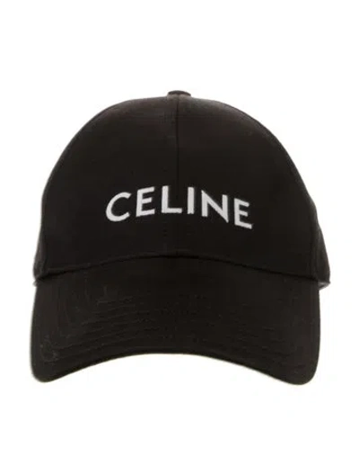 Pre-owned Celine Embroidered Logo Baseball Cap In Black