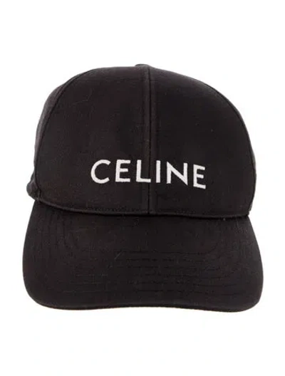 Pre-owned Celine Embroidered Logo Baseball Cap In Black