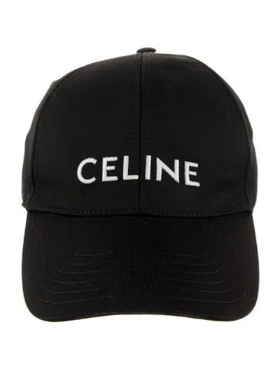 Pre-owned Celine Embroidered Logo Baseball Cap In Black