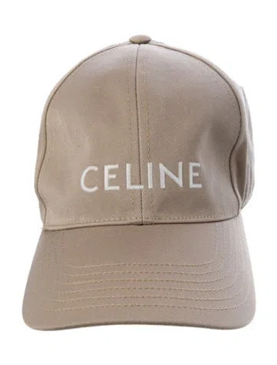 Pre-owned Celine Embroidered Logo Baseball Cap In Neutral
