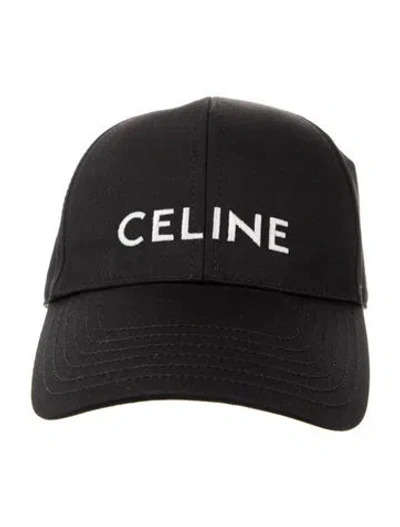 Pre-owned Celine Embroidered Logo Baseball Cap W/ Tags In Black