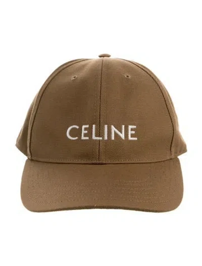 Pre-owned Celine Embroidered Logo Baseball Cap  W/tags In Neutral