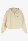 Celine Embroidered Triomphe Windbreaker Jacket In Brown