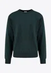 Celine Men Wool Sweater With Embroidered Logo On The Front