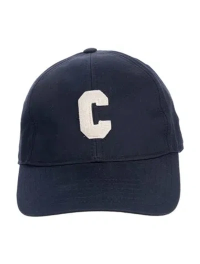Pre-owned Celine Embroider-embellished Baseball Cap In Blue/white