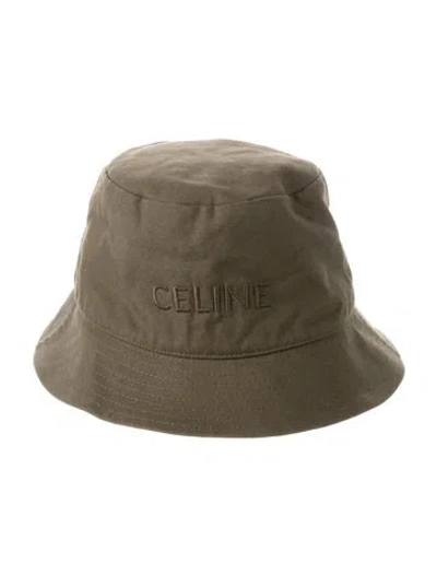 Pre-owned Celine Embroider-embellished Quilted Nylon Bucket Hat In Multi