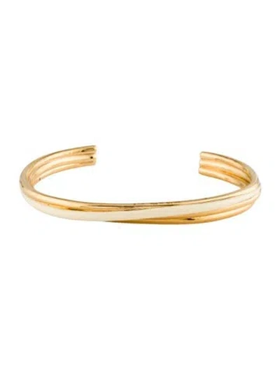 Pre-owned Celine Enamel Cuff Bracelet, 6.5" In Multi