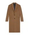 Celine Escobar Wool Coat With Missing Corner Collar In Brown