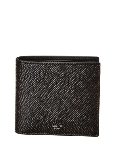 Celine Essential Leather Bifold Wallet In Black