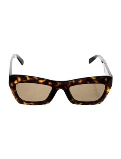 Pre-owned Celine Eva Square Sunglasses In Brown
