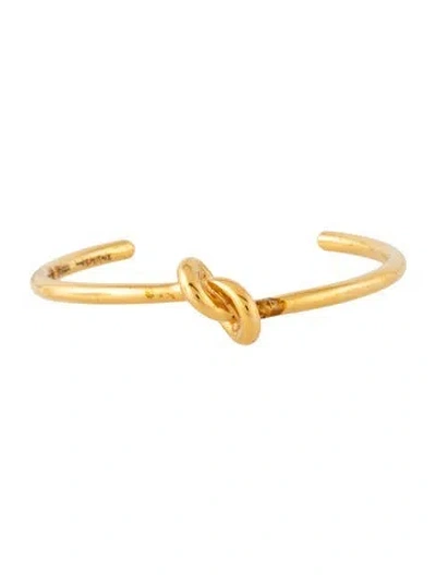 Pre-owned Celine Extra Thin Knot Cuff Bracelet, 5.25" In Multicolor